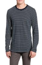 Men's Rag & Bone Railroad Stripe Long Sleeve T-shirt - Blue