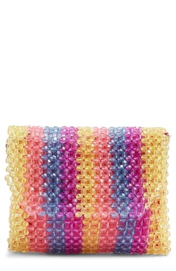 Topshop Zizi Beaded Shoulder Bag - Yellow