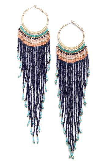 Women's Nakamol Design Aban Beaded Tassel Hoop Earrings