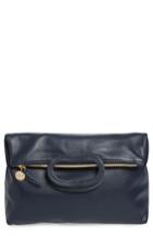 Clare V. Marcelle Lambskin Leather Foldover Clutch -
