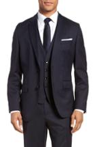Men's Boss Johnstons Cyl Classic Fit Solid Wool Sport Coat R - Blue