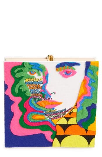 Olympia Le-tan Square Face Book Clutch - White