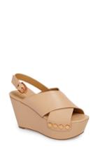 Women's Marc Fisher D Barlow Wedge Sandal, Size 5.5 M - Brown