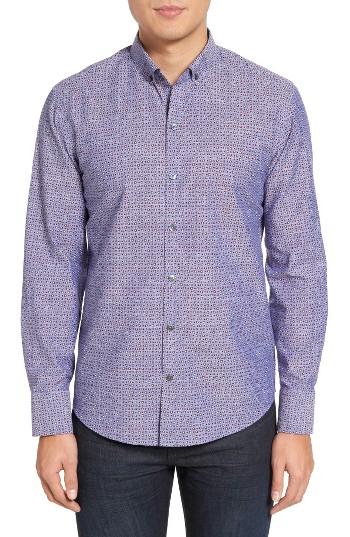 Men's Zachary Prell Chernow Trim Fit Print Sport Shirt