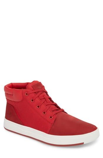 Men's Timberland Davis Square Mid Top Sneaker M - Red