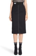 Women's Fendi Wool & Silk Gazar Pencil Skirt Us / 38 It - Black