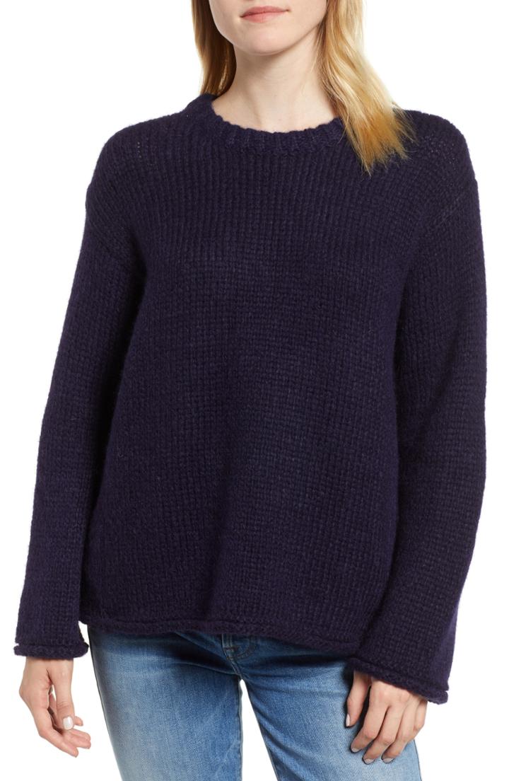 Women's Velvet By Graham & Spencer Wool Alpaca Blend Crewneck Sweater