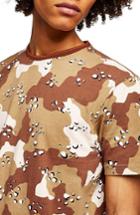 Men's Topman Camouflage Graphic T-shirt - Beige