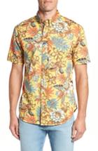 Men's Reyn Spooner Vintage Hawaiian Regular Fit Floral Sport Shirt - Yellow