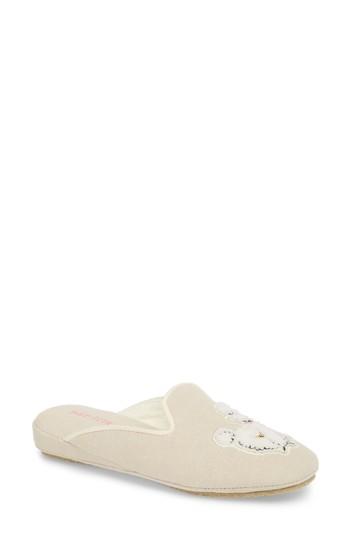 Women's Patricia Green Poodle Slipper M - White