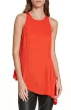 Women's Cinq A Sept Dylan Asymmetrical Top, Size - Red