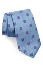 Men's Nordstrom Men's Shop Medallion Silk Tie, Size - Blue/green