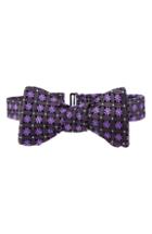 Men's Ted Baker London Flower Lattice Bow Tie, Size - Black