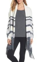 Women's Nordstrom Collection Stripe Cashmere Wrap, Size - Ivory