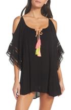 Women's Surf Gypsy Cold Shoulder Cover-up Tunic - Black