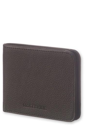 Men's Moleskine Lineage Leather Wallet - Black