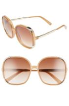 Women's Chloe Myrte 61mm Gradient Lens Square Sunglasses - Honey