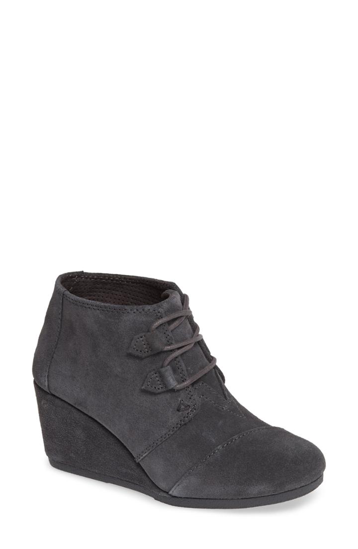 Women's Toms Kala Wedge Bootie .5 B - Grey
