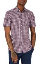 Men's Topman Muscle Fit Check Shirt - Burgundy
