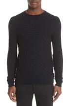 Men's Emporio Armani Slim Fit Woven Links Sweater - Blue