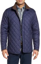 Men's Peter Millar Suffolk Quilted Water-resistant Car Coat, Size - Blue