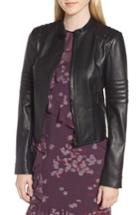 Women's Lewit Quilted Sleeve Leather Biker Jacket