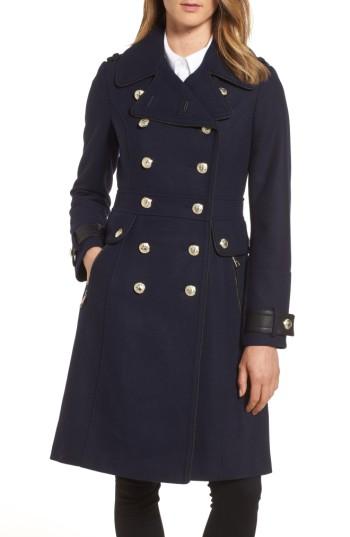 Women's Guess Wool Blend Military Coat