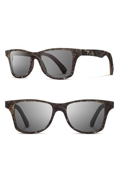 Women's Shwood 'canby - Feather' 55mm Feather & Wood Sunglasses -