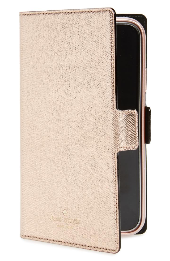Kate Spade New York Iphone X/xs/xs Max & Xr Magnetic Wrap Folio Case -