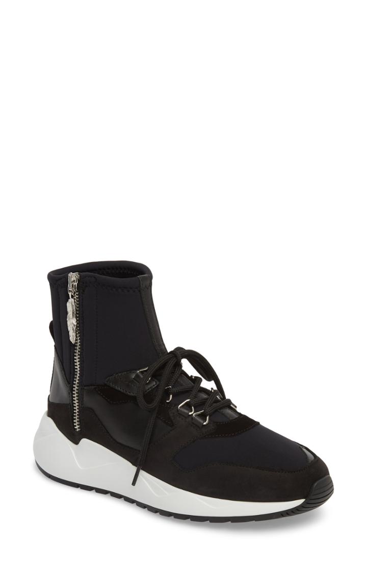 Women's Buscemi Run1 Zip High Top Sneaker Us / 37eu - Black