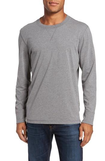 Men's Faherty Notch Long Sleeve T-shirt, Size - Grey
