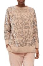 Women's French Connection Rosemary Sequin Knit Sweater - Pink
