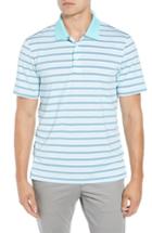 Men's Cutter & Buck Murray Stripe Drytec Polo, Size - Blue