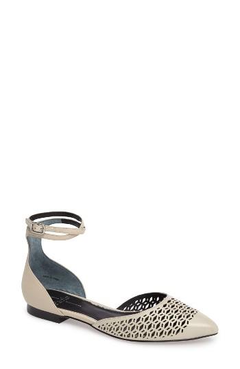 Women's Linea Paolo Drew Perforated Flat .5 M - White