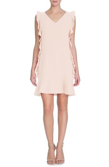 Women's Cece Harper Ruffle Woven Shift Dress - Pink