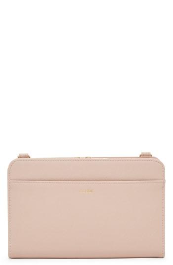 Women's Calpak Faux Leather Rfid Travel Wallet - Pink