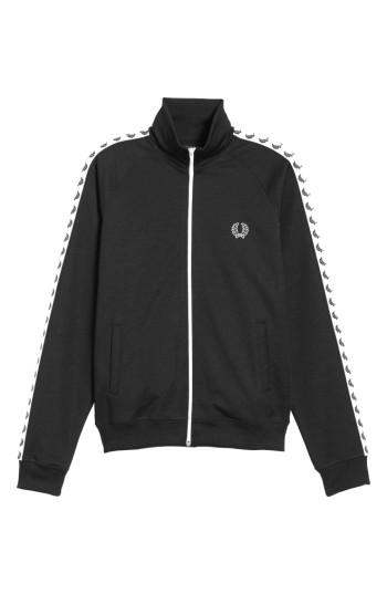 Men's Fred Perry Laurel Tape Track Jacket - Black