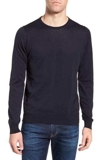 Men's John Smedley Crewneck Sweater - Burgundy