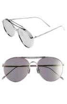 Women's Gentle Monster Big Bully 56mm Aviator Sunglasses - Silver/ Grey Mirror