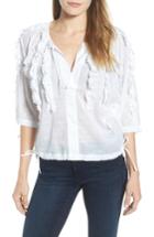 Women's Kenneth Cole New York Crochet Trim Top - White
