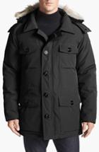 Men's Canada Goose 'banff' Slim Fit Parka With Genuine Coyote Fur Trim - Black