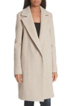 Women's Theory Clairene Hawthorne Wool Cashmere Coat, Size - Beige