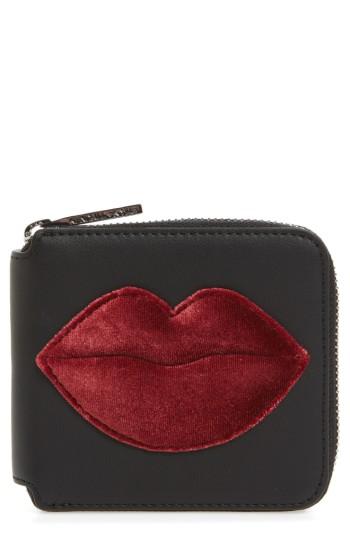 Women's Kendall + Kylie Brody Lips Wallet - Black