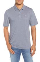 Men's Travis Mathew Jq Fit Stripe Polo, Size Large - Blue
