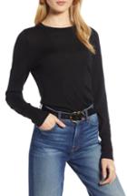 Women's Halogen Merino Wool Blend Sweater - Black