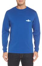 Men's Southern Tide Beach Signs Graphic Long Sleeve T-shirt, Size - Blue