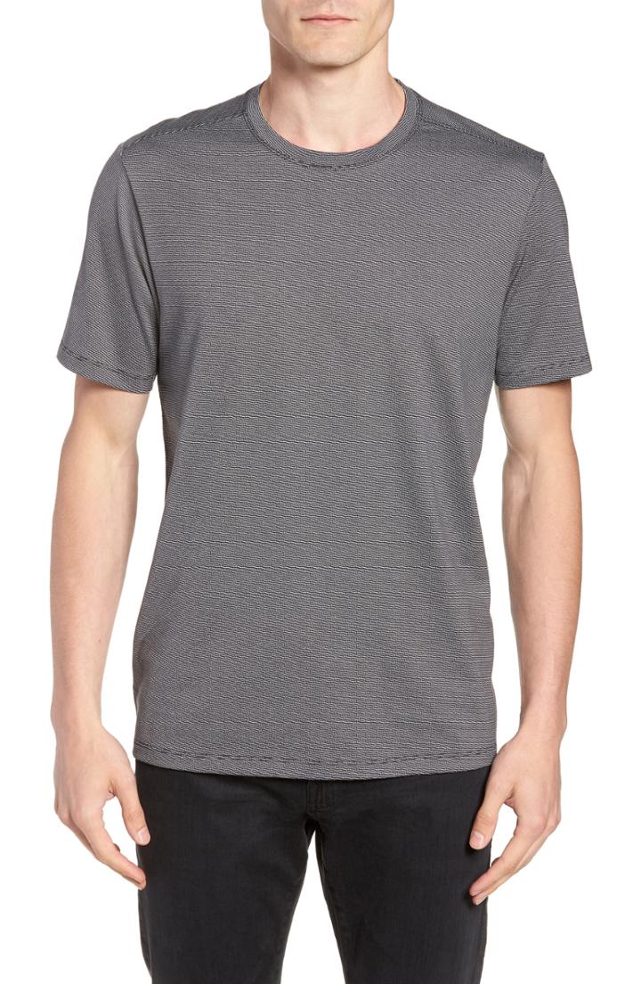 Men's Calibrate Jacquard Crewneck T-shirt, Size - Grey
