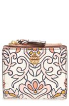 Women's Tory Burch Hicks Garden Print Mini Bifold Wallet - Pink