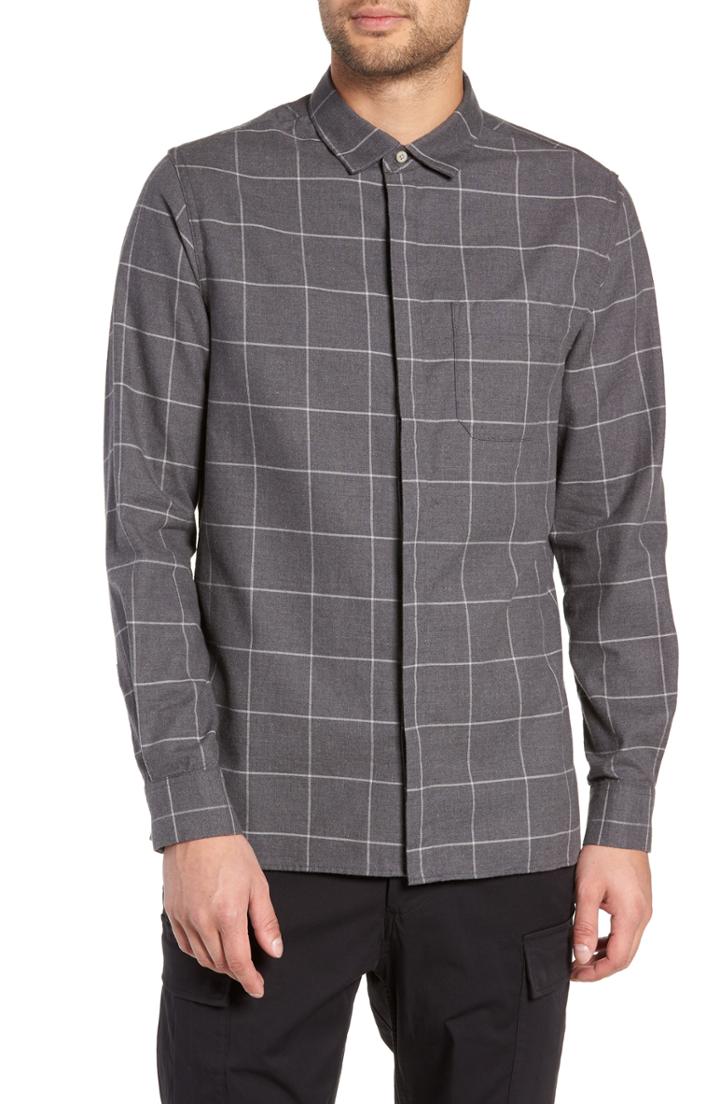 Men's Wings + Horns Windowpane Flannel Shirt