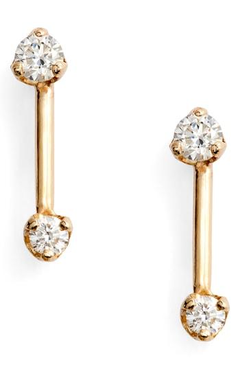 Women's Zoe Chicco Barbell Diamond Stud Earrings